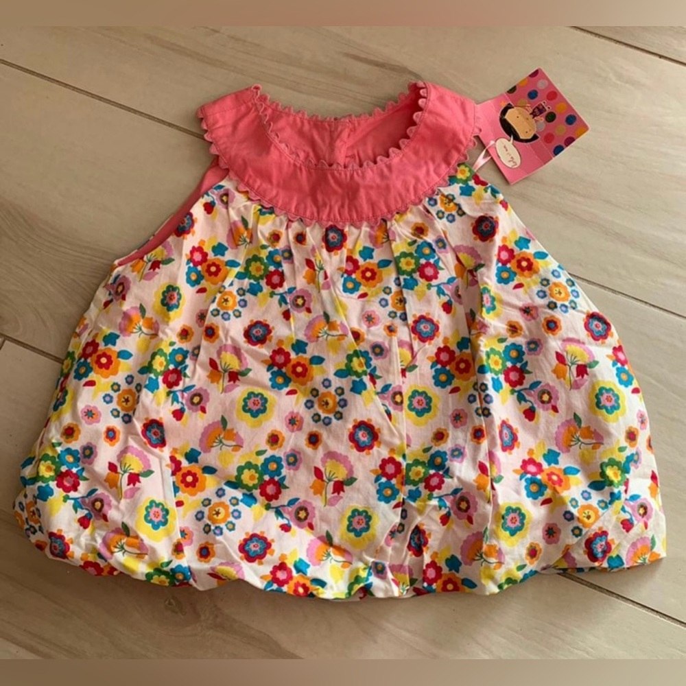 Lola Et Moi boutique girl sleeveless floral top sz. 6.